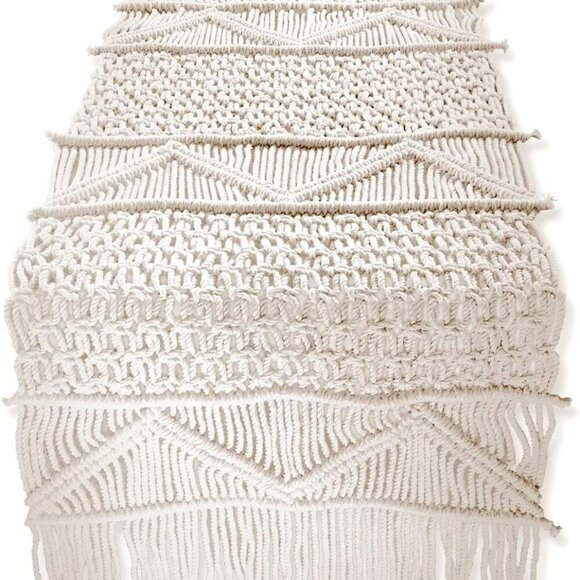 Other - Macrame Table Runner Long | Boho Table Runner | Wedding Table Decor | Vintage Fa